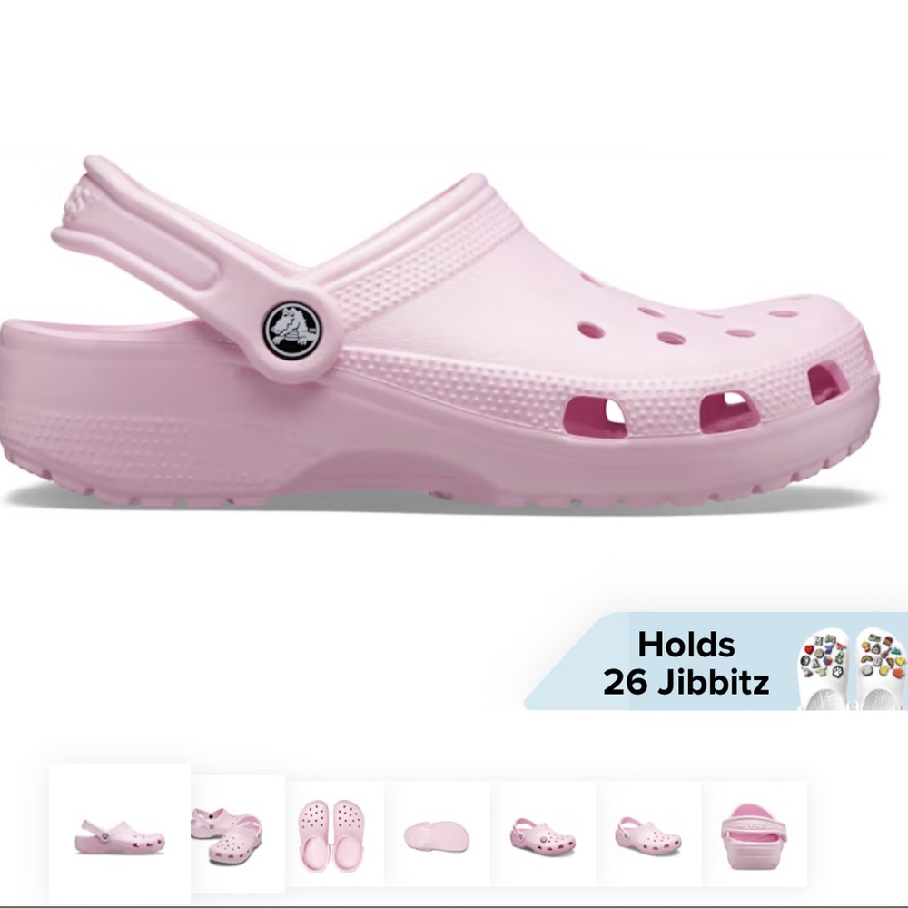 COPY - Size 8 ballerina pink crocs.